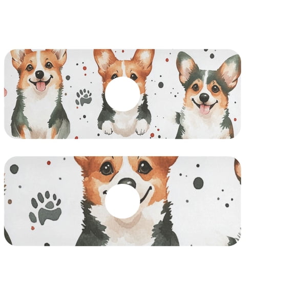 Three Cute Dog Kitchen Sink Splash Guard, Silicone Sink Faucet Mat Dry Out the Kitchen Bathroom