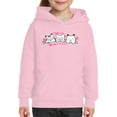 thumbnail image 1 of Three Cute Kittens Meowing Hoodie Juniors - Youth Hoodie, Medium, 1 of 4