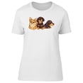 thumbnail image 1 of Three Cute Puppies T-Shirt Women -Image by Shutterstock, Female Large, 1 of 4