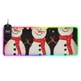 thumbnail image 1 of Three Cute Snowmen Wireless Charging RGB Gaming Mouse Pad Large Keyboard Mat Rubber Base 13 Light Modes, 1 of 6