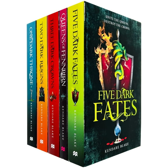 Three Dark Crowns Series 5 Books Collection Set By Kendare Blake (Three Dark Crowns, One Dark Throne, Two Dark Reigns, Queens of Fennbirn, Five Dark Fates)
