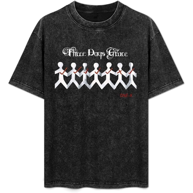 Three Days Grace Man's Vintage Oversized T Shirt Cotton Graphic