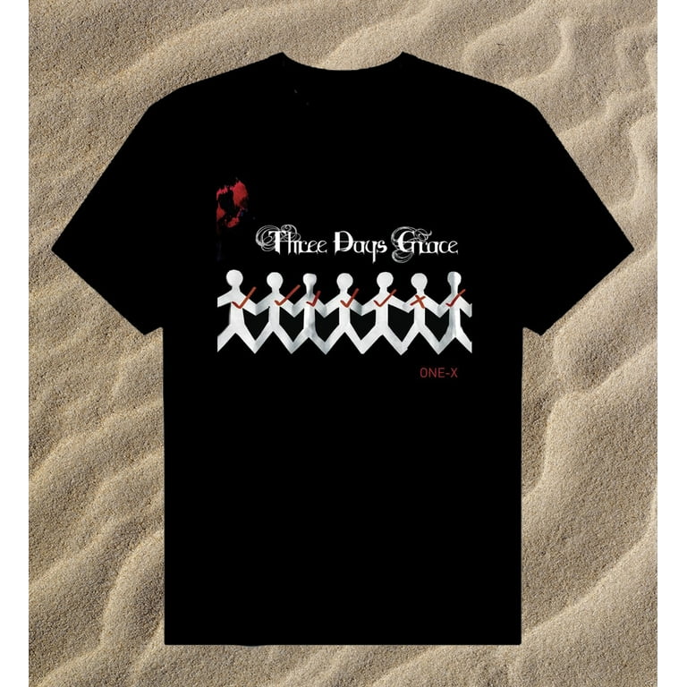 Three Days Grace グラフィックTシャツ ブラック Three Days Grace band One-X Unisex Cotton T-shirt All Size S to