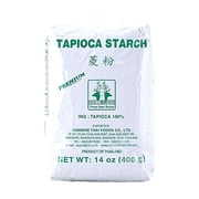 Three Deer Brand Tapioca Starch 14 oz 400g, Thai Tapioca Flour for Boba Pearls, Taro Balls, Thickening and Chewy Desserts
