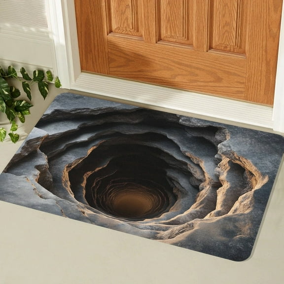 Three Dimensional Entrance Door Floor Mat, Durable Shoe Changing Area Rug, Home Entryway Doormat for Indoor Foyer and Front Door Daily Use, A, 23.6*15.7in
