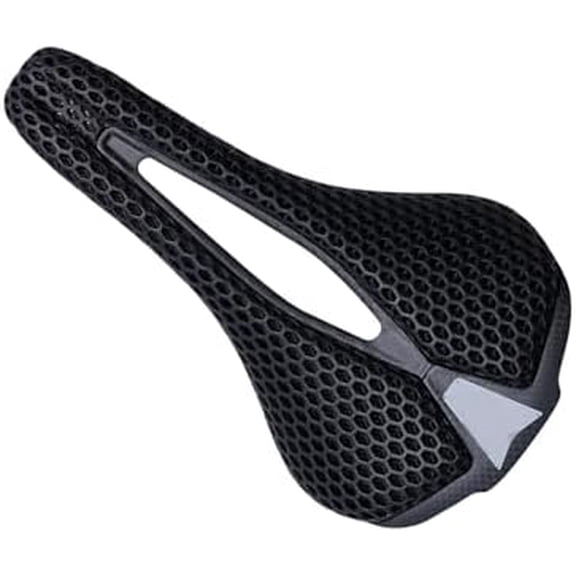 Three-Dimensional Printed Bike Saddle, Carbon Seat, Hexagonal mesh Breathable Vibration dampening Absorption Ergonomic Padding for Street Trail Bikes, 25cm x 14cm, Black$$Sport & Recreation Other