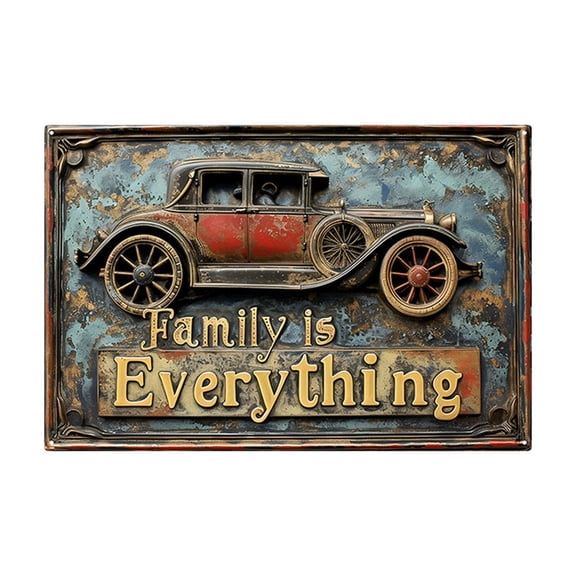 Three Dimensional Simulation Metal Sheet Art Waterproof and Sunburn Protection Wrought Iron Wall Hanging Decor, 8x12in