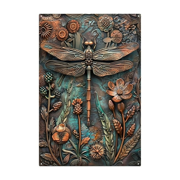 Three Dimensional Simulation Metal Sheet Art Waterproof and Sunburn Protection Wrought Iron Wall Hanging Decor