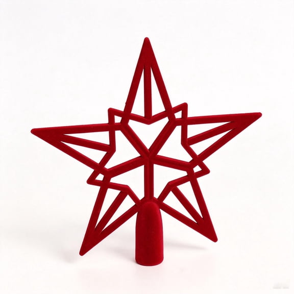 Three-Dimensional Star Tree Topper, Christmas Treetop Decor Embellishment for Holiday Festive Ornament
