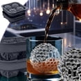 thumbnail image 1 of Three Dimensional Texture, 4-Cavity Integrated Silicone Ice Mold, Sealed Lid Design Tray, for Commercial Bar and Home Whiskey, 1 of 6