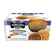 Three Dog Bakery 2-Pack Lick'n Crunch! Carob & Peanut Butter/Golden & Vanilla