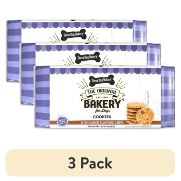 Three Dog Bakery Classic Cremes Baked Dog Treats, Golden With Vanilla Filling, 13
