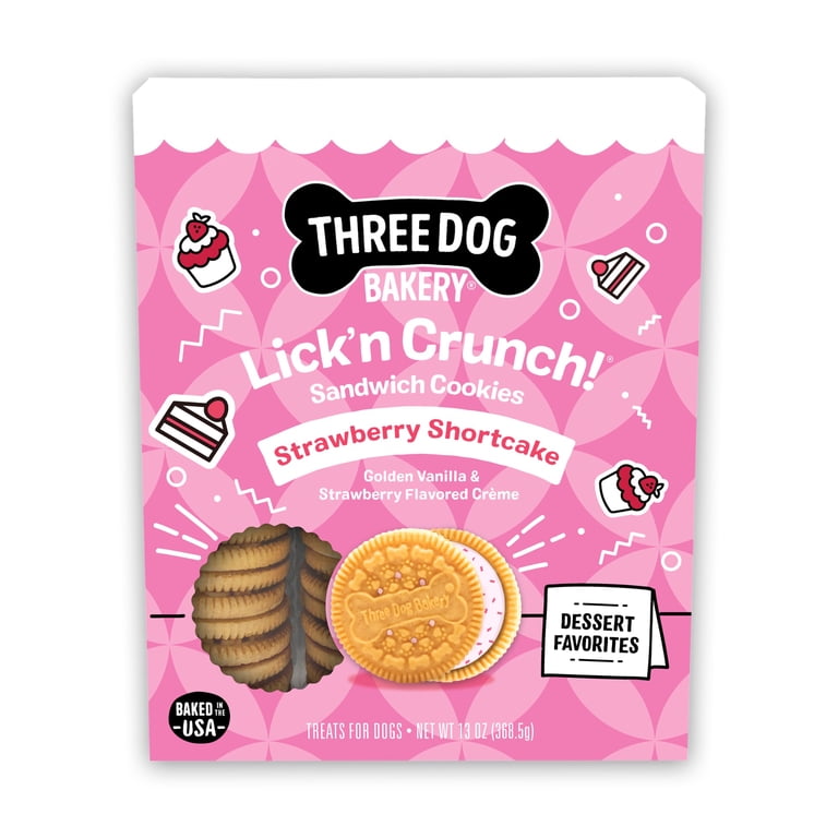 Three Dog Bakery Lick'n Crunch! Dog Treat Sandwich Cookies