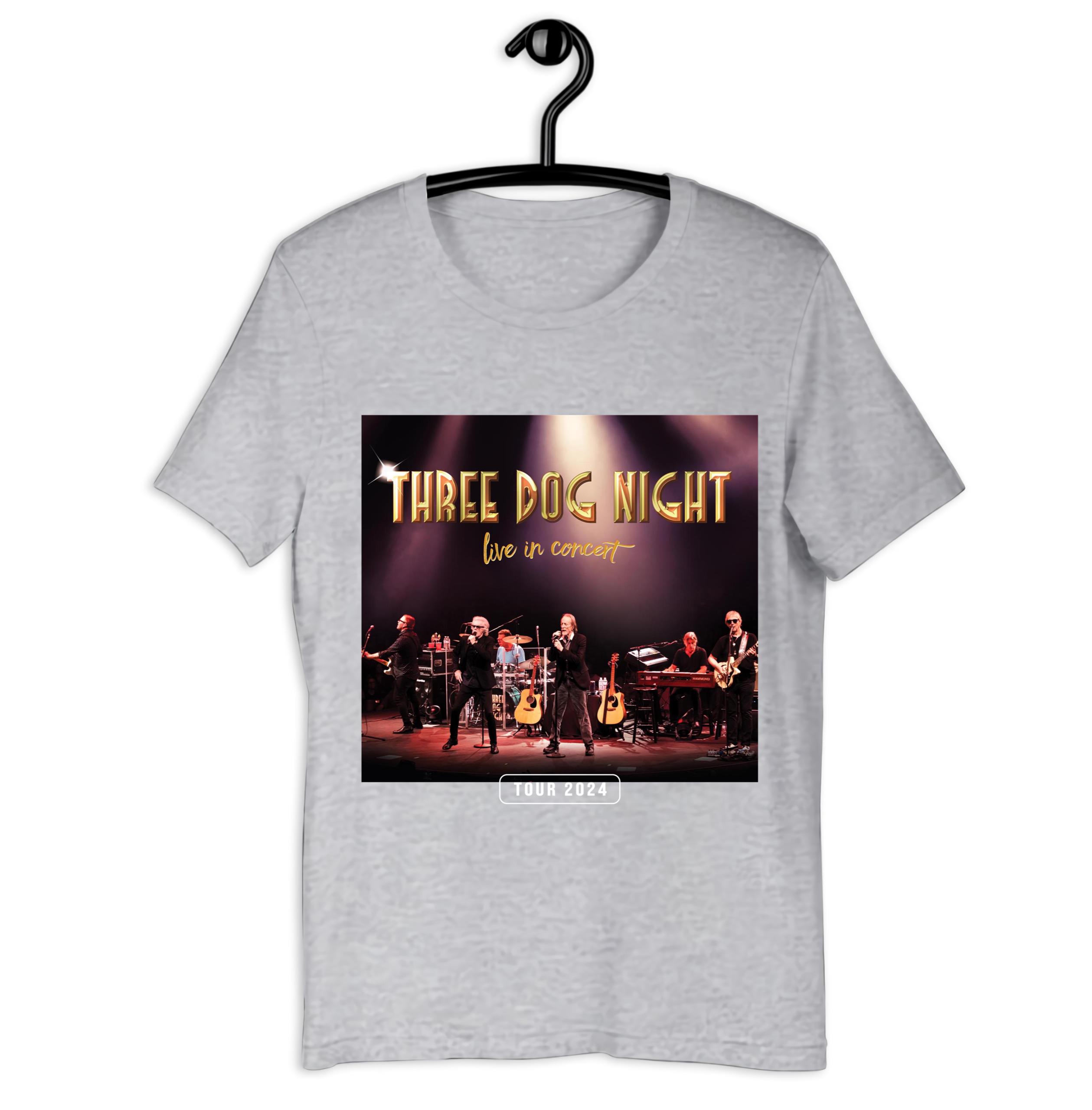 Three Dog Night Band Tour 2024 Unisex Cotton Black Shirt