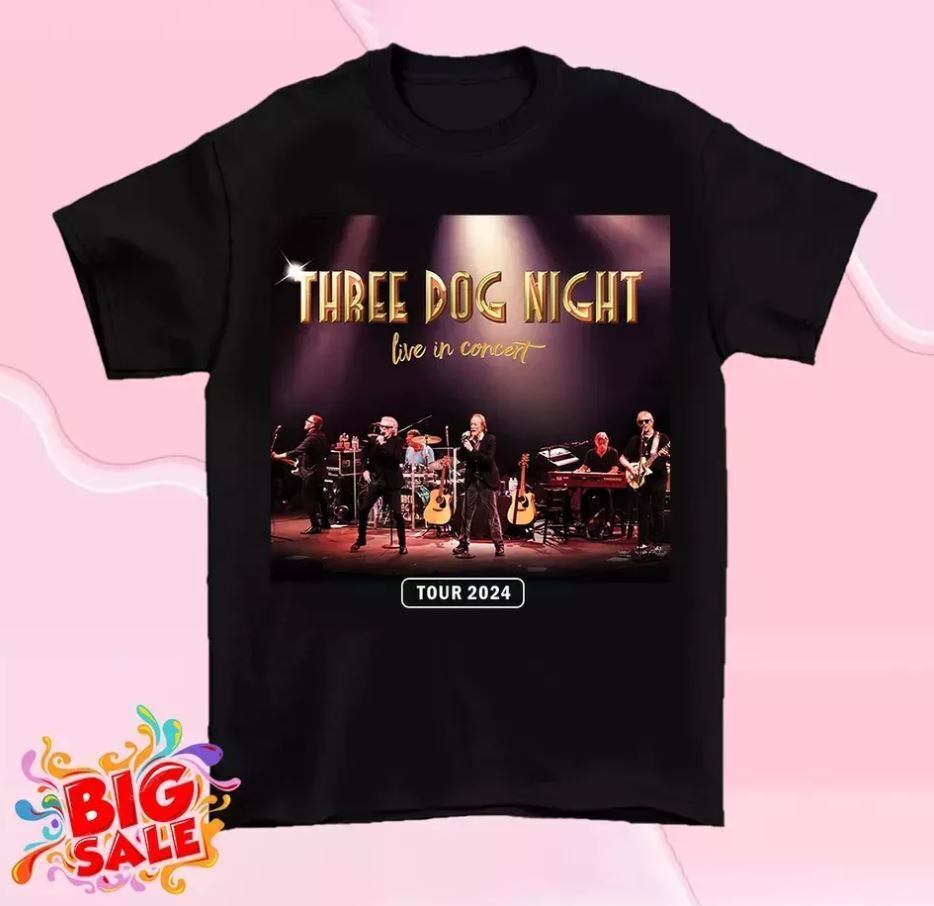 Three Dog Night Band Tour 2024 Unisex TShirt, Multicolor