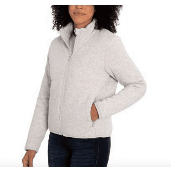 Three Dots Ladies' Quilted Jacket GRAY XL
