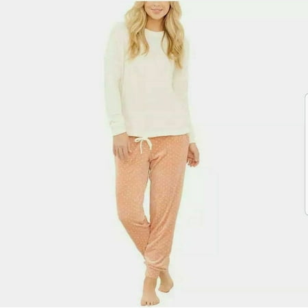 Three Dots Ladies' Velour Long Sleeve Pajama Set 3-Piece With Eye Mask, Large
