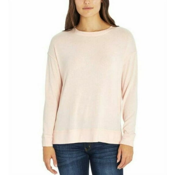 Three Dots Women's Cozy Long Sleeve Top (Pink,M)