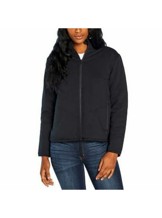 Three Dots womens black zip up jacket size S RN#137013 polyester