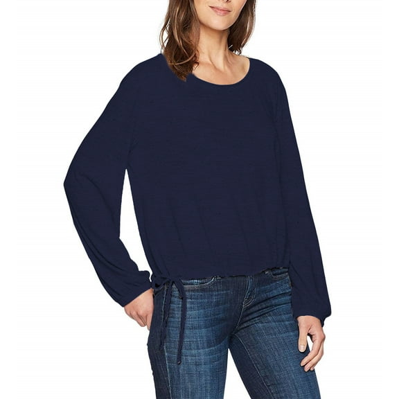 Three Dots Women's Nepps Jersey Neck Short Shirt, Night Iris, X-Large