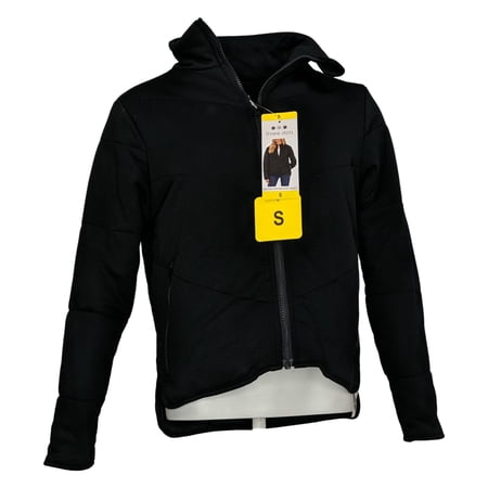 Three Dots Women's Sleepwear Sz S Zip Front Quilted Jacket Black