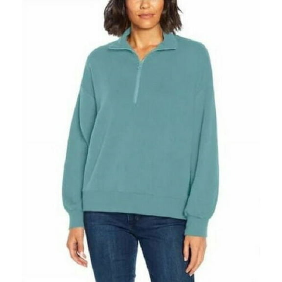 Three Dots Womens Quarter Zip Pullover;X-Large