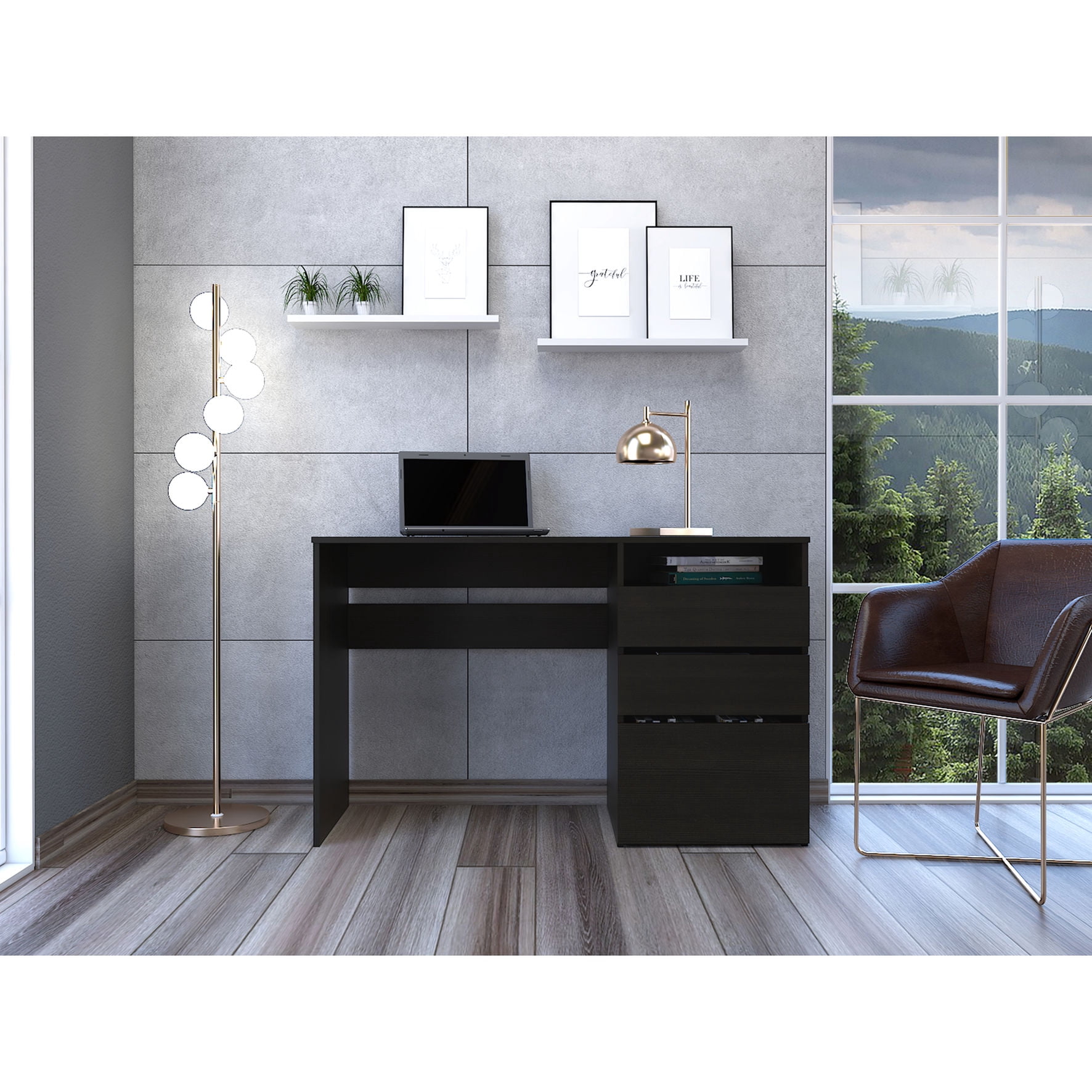 Three - Drawer Storage - Functional Computer Desk for Efficient Work ...