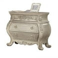 thumbnail image 1 of ACME Ragenardus 3-Drawer Wood Bombe Nightstand in Antique White, 1 of 2
