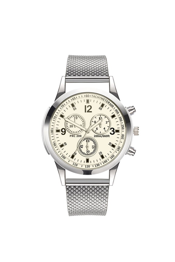 Three Eye Dial Watch No Digital Display Minimalist Style Watch Luminous Waterproof Watch