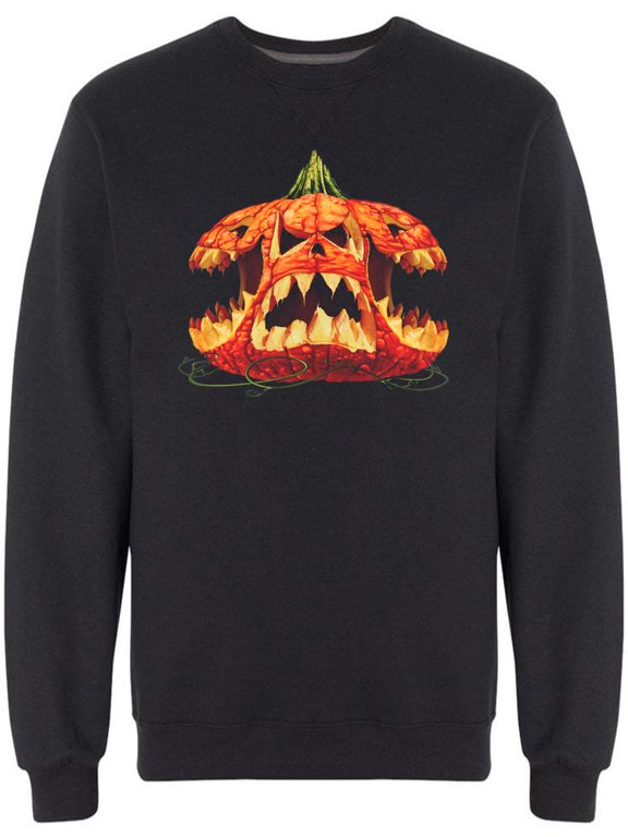Three Faced Pumpkin S Sweatshirt Men -Image by Shutterstock, Male Medium