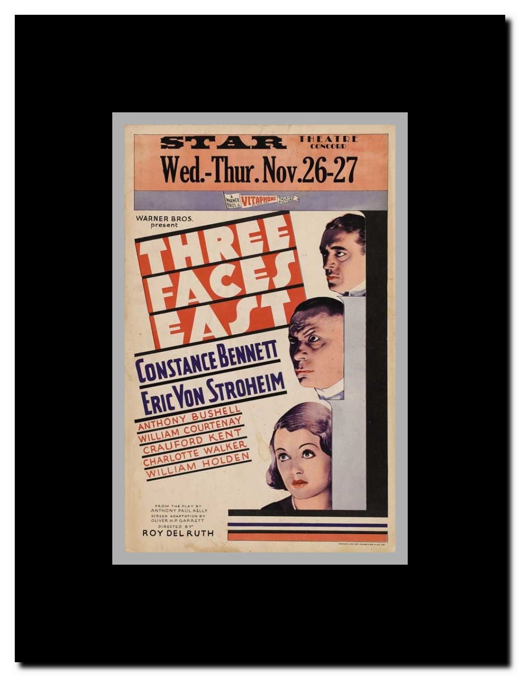 Three Faces East Framed Movie Poster