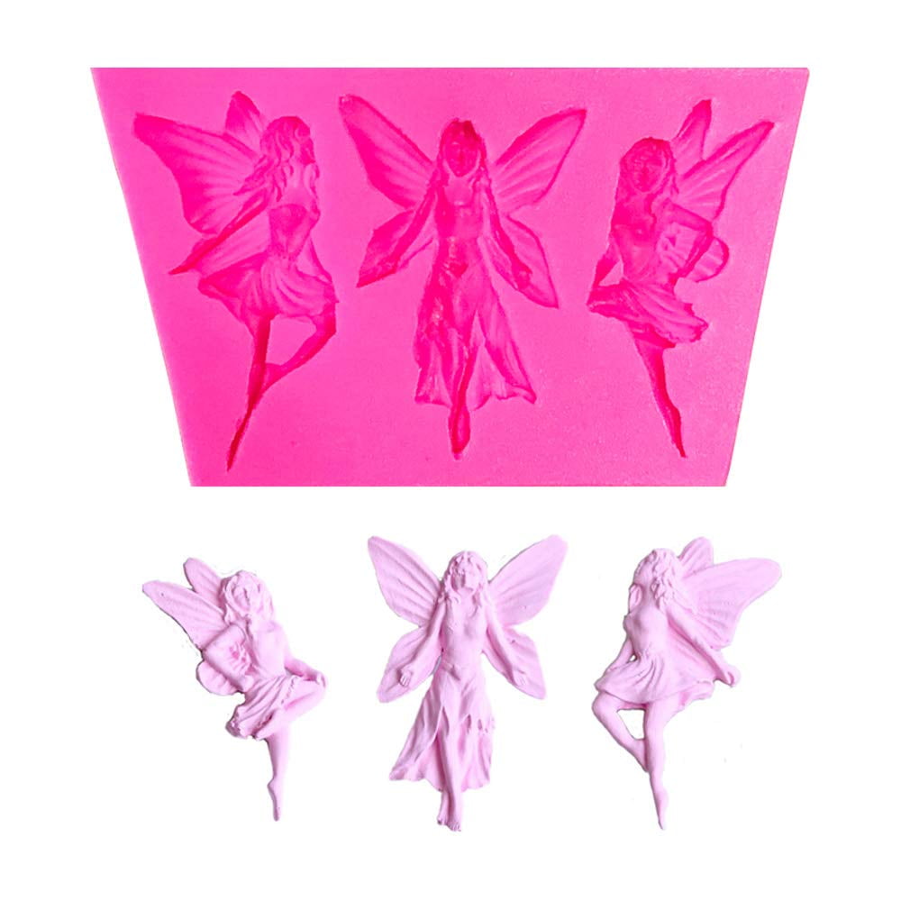 Three Fairies Angle Shape Silicone Mold for Candy Soap Pudding Jelly ...