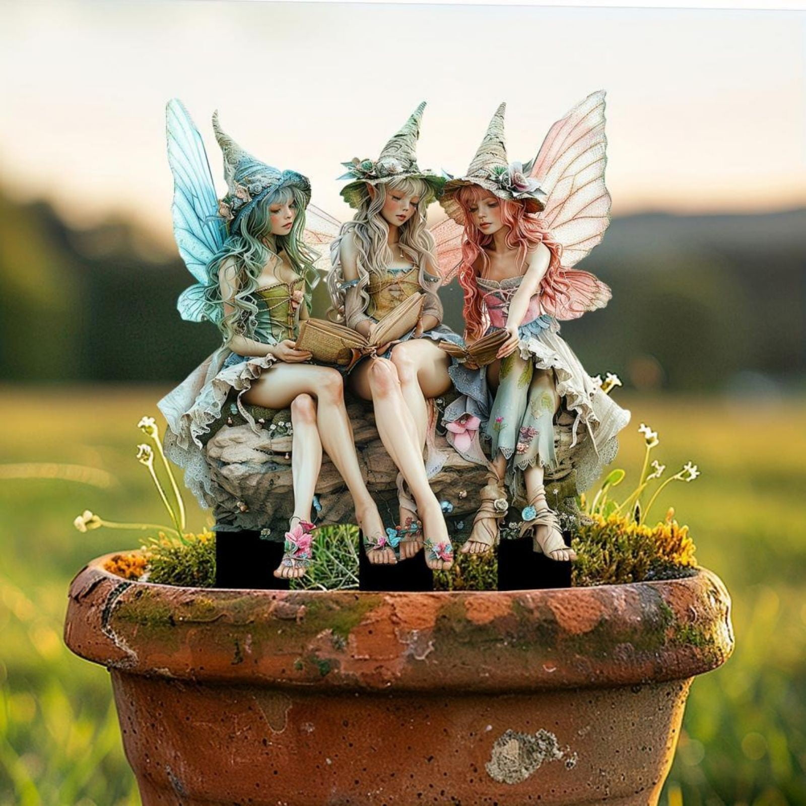 Magical Flower Pot Fairies with Mini Fruit Tree