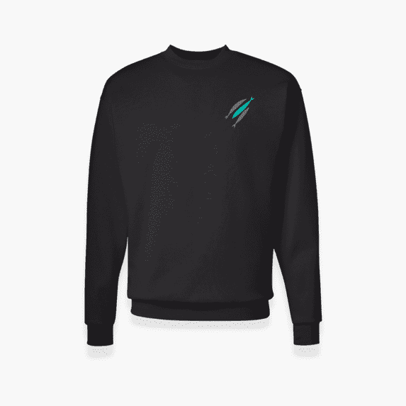 Three Fish Crewneck - Adult - Black - Small - The Chosen Gifts