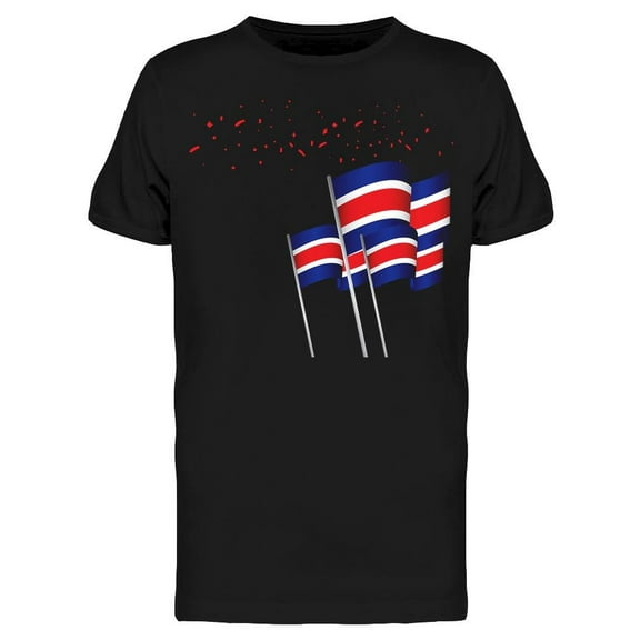 Three Flags Costa Rica T-Shirt Men -Image by Shutterstock, Male Medium