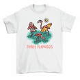 thumbnail image 1 of Three Flamingos T-Shirt Summer Vacation Pink Flamigos Tee Men Women, 1 of 2
