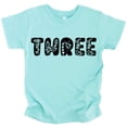 thumbnail image 1 of Three Floral Numbers Ages 1-7 Girl's 3rd Birthday Shirt Chill Shirt 3T, 1 of 2
