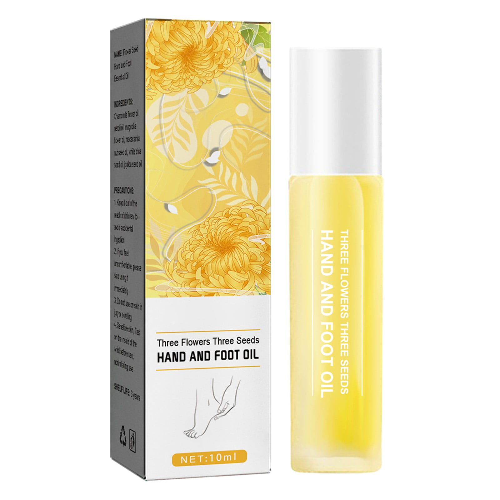 Three Flowers And Three Hand And Foot Oil Itchy Feet Hands Moisturizes