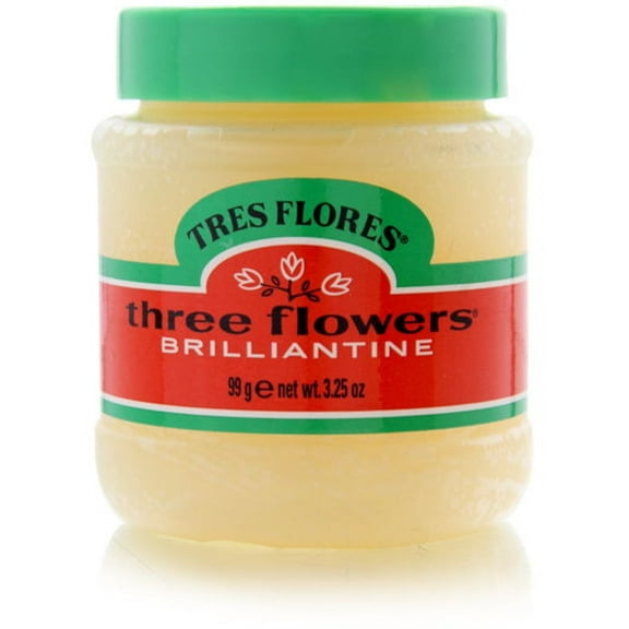 Three Flowers Brilliantine Hair Styling Pomade Solid 3.2 oz (Pack of 4)