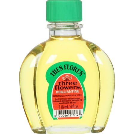Three Flowers Brilliantine, Men Styling Liquid Oil for All Hair Types, 4 fl oz