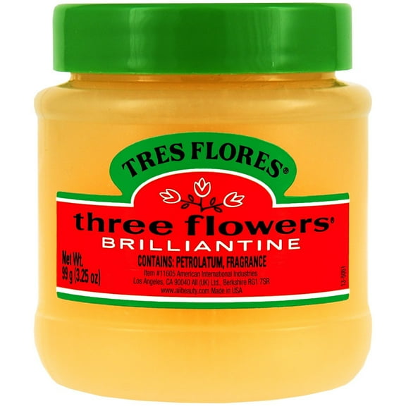 Three Flowers Brilliantine Solid, 3.25 Ounce, Pack of 3