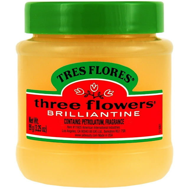 Three Flowers Brilliantine Solid, 3.25 Ounce, Pack of 3