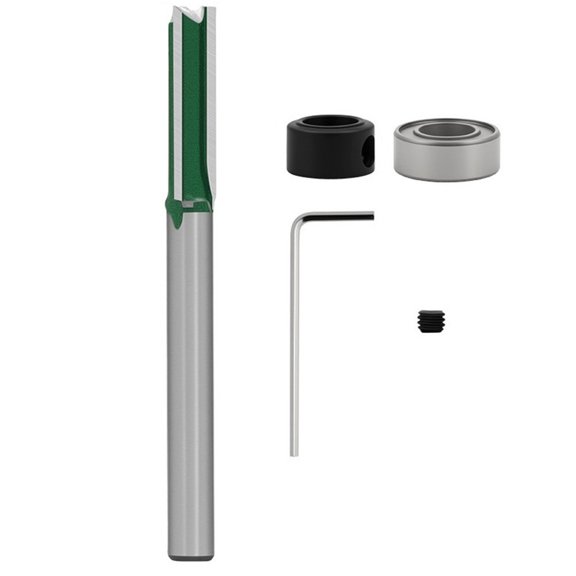 Three Flutes Woodworking Router Bit Silver Green Coated for Vibrations and Enhancing in Machining Applications