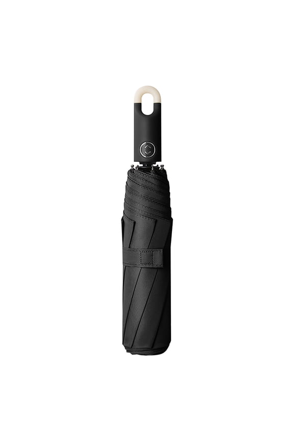 Three Fold Automatic Opening Closing Buckle Compact Umbrella with Ergonomic Handle for Rainy Days