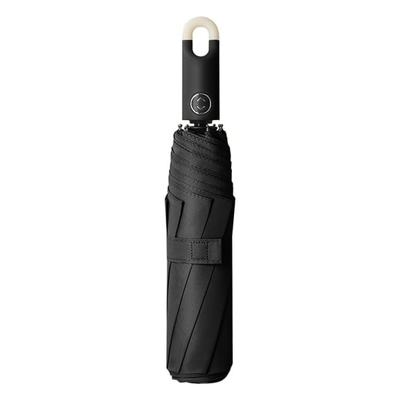Three Fold Compact Automatic Open Close Buckle Umbrella with Windproof Strong Fiberglass Frame for Men and Women Travel