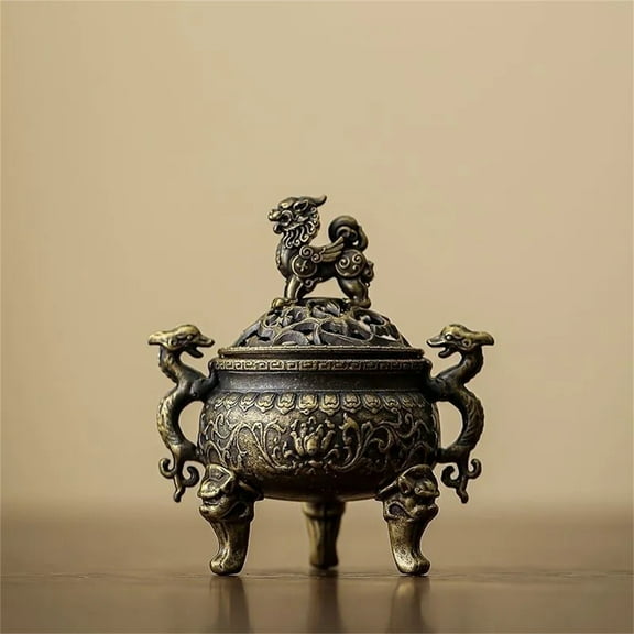 Three-Footed Pixiu Design Incense Burner, Metal Alloy Construction For Household Room Aroma Diffusion & Decoration, Three-Legged Structure Stable Fragrance Diffusion For Tea &