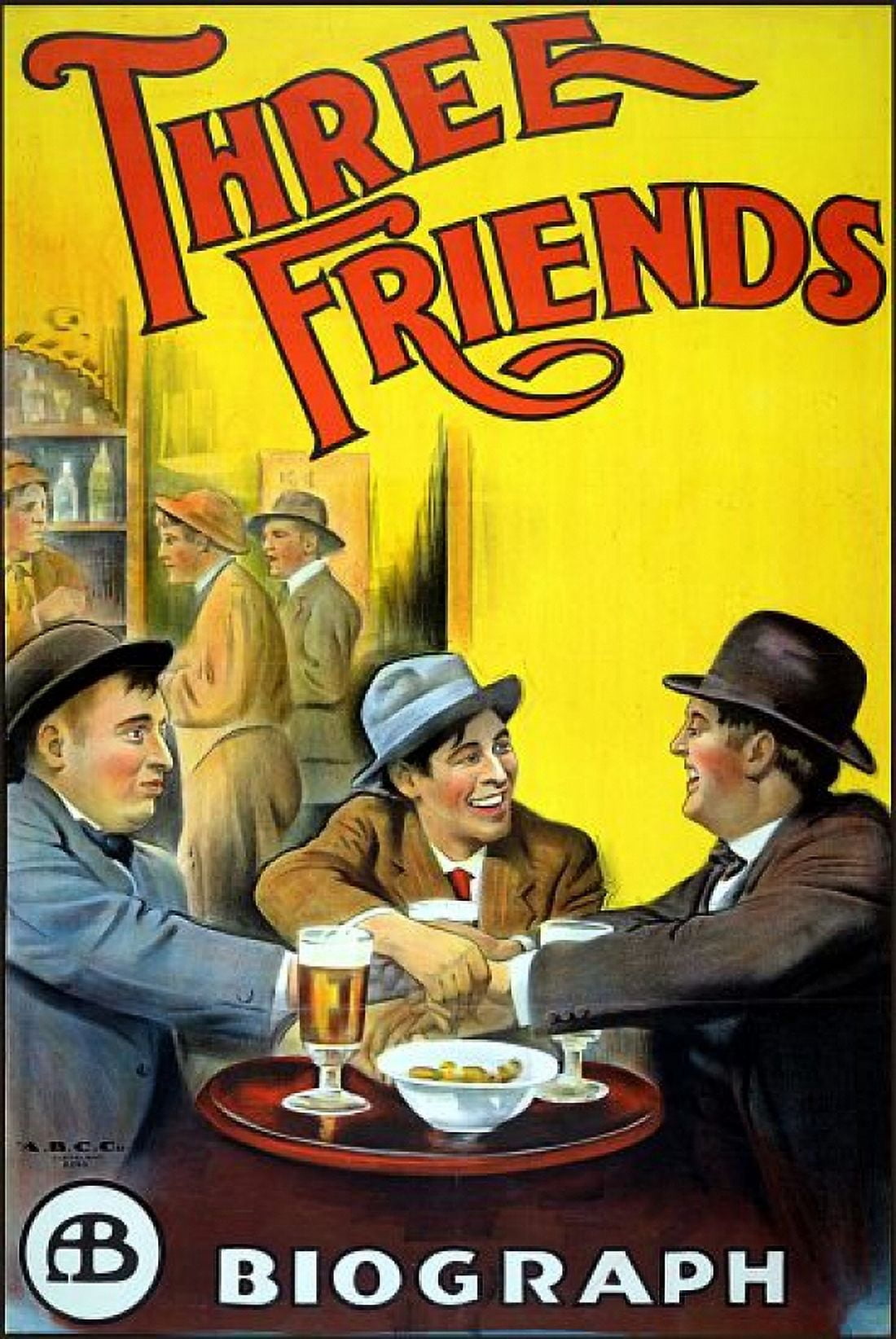 Three Friends Biograph Lionel Barrymore 1913 Canvas Art - (36 x 54)