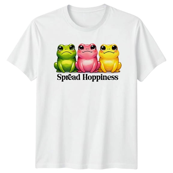 Three Frogs Cartoon Art Animal Pun T-Shirt All Size S-5XL