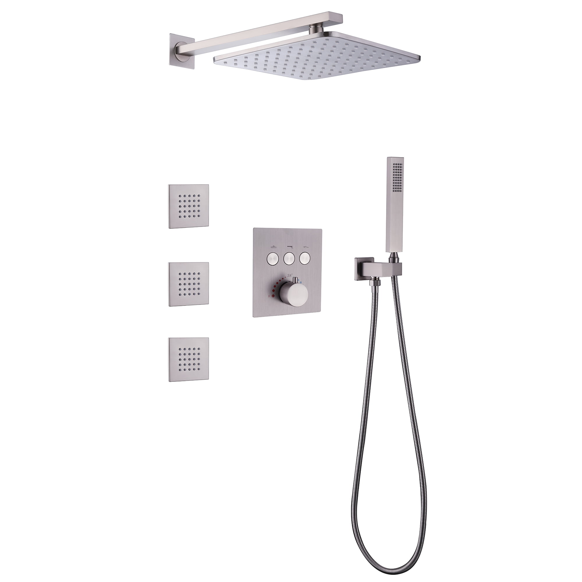 Three Functions Complete Shower System, 3 PCS of Body Jets Shower Set ...