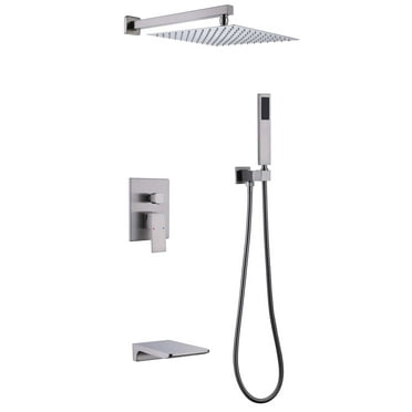 Three Functions Shower Faucet Set, Complete Shower System with Rough-in Valve